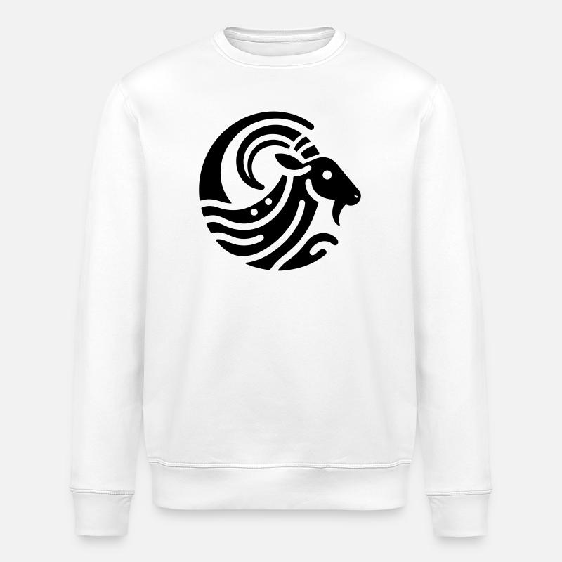 Widder 2 - Stanley/Stella Unisex Bio-Sweatshirt ROLLER - Weiß