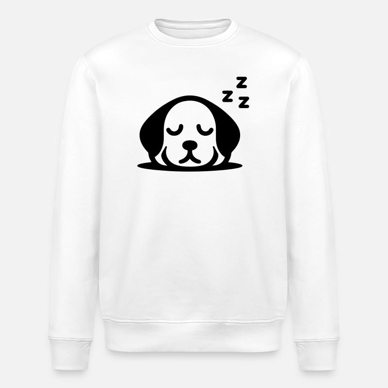 Chien endormi avec ZZZ - Sweat bio ROLLER Stanley/Stella Unisexe - blanc