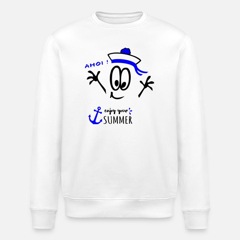 Sailor Ahoy - Stanley/Stella ROLLER Unisex Organic Sweatshirt - white