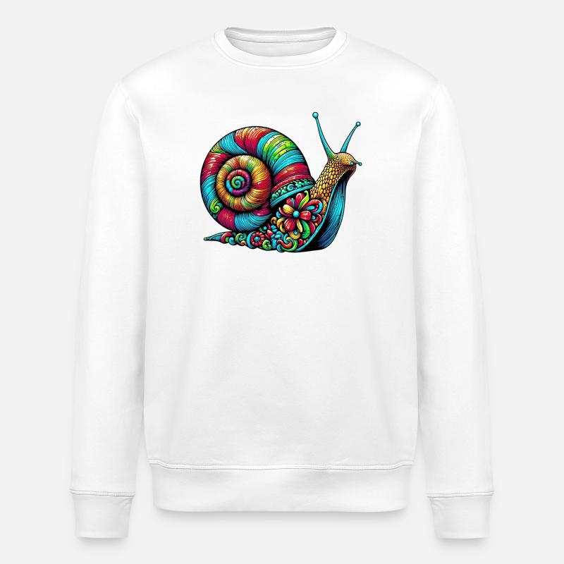 Escargot - Sweat bio ROLLER Stanley/Stella Unisexe - blanc