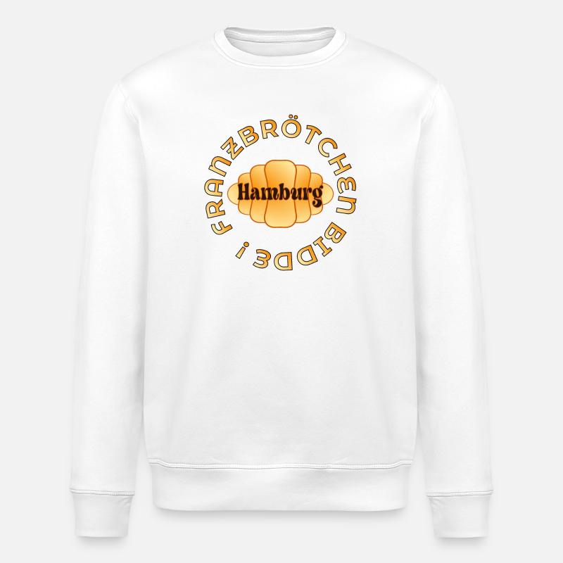 HAMBURG FRANZBRÖTCHEN BACKWAREN GEBÄCK - Stanley/Stella Unisex Bio-Sweatshirt ROLLER - Weiß