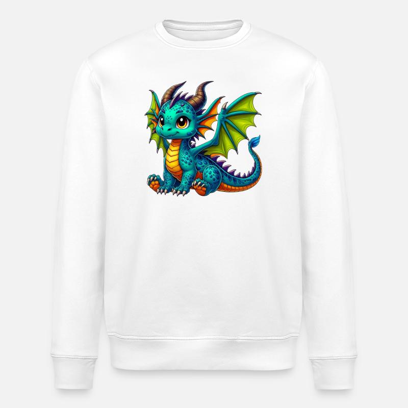 Drache - Stanley/Stella Unisex Bio-Sweatshirt ROLLER - Weiß
