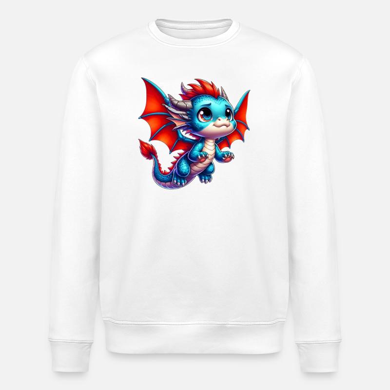 Drache - Stanley/Stella Unisex Bio-Sweatshirt ROLLER - Weiß