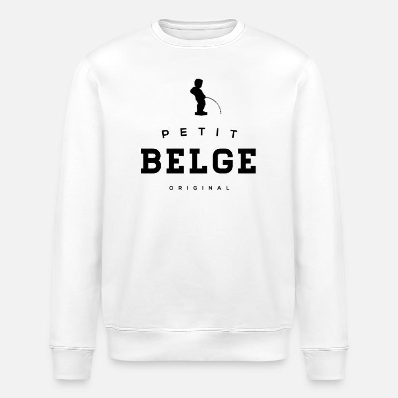 petit Belge manneke pis - Sweat bio ROLLER Stanley/Stella Unisexe - blanc
