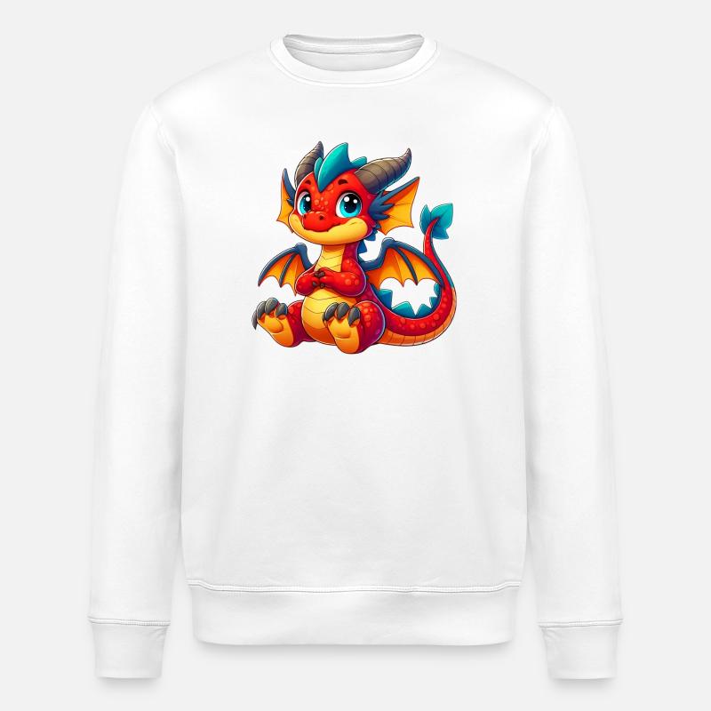 Drache - Stanley/Stella Unisex Bio-Sweatshirt ROLLER - Weiß
