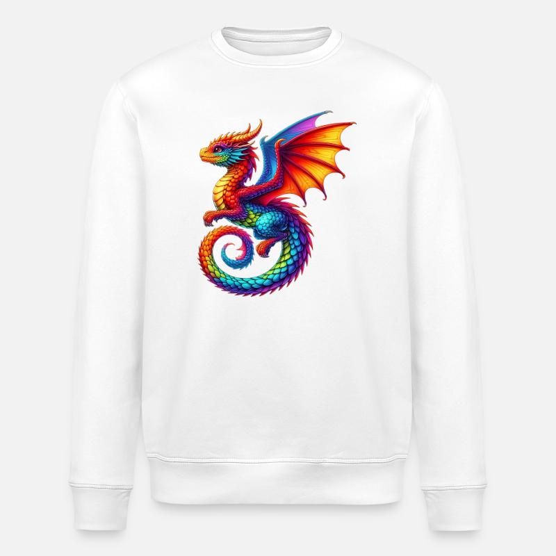 Drache - Stanley/Stella Unisex Bio-Sweatshirt ROLLER - Weiß
