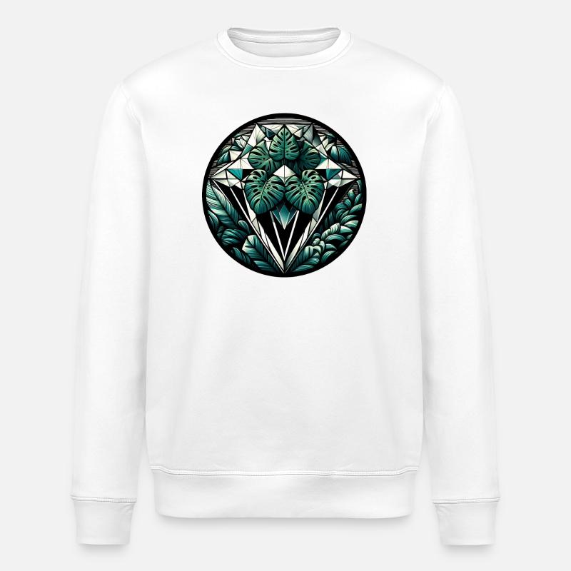 Diamant de la jungle - Sweat bio ROLLER Stanley/Stella Unisexe - blanc