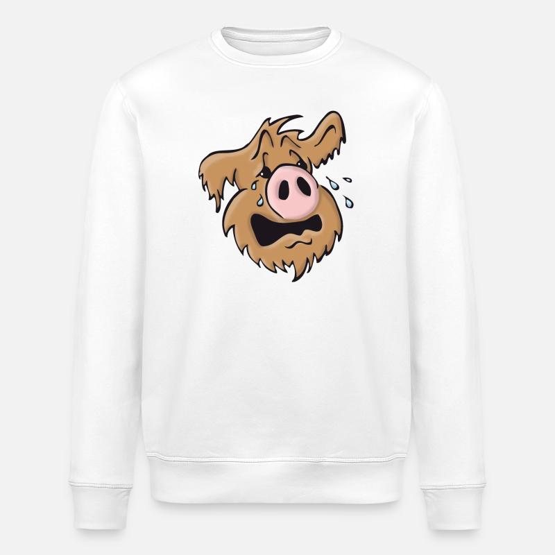 Schweinehund heulend - Stanley/Stella Unisex Bio-Sweatshirt ROLLER - Weiß