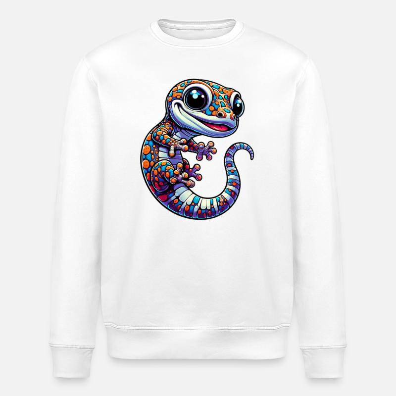 Gecko - Stanley/Stella ROLLER Unisex Organic Sweatshirt - white