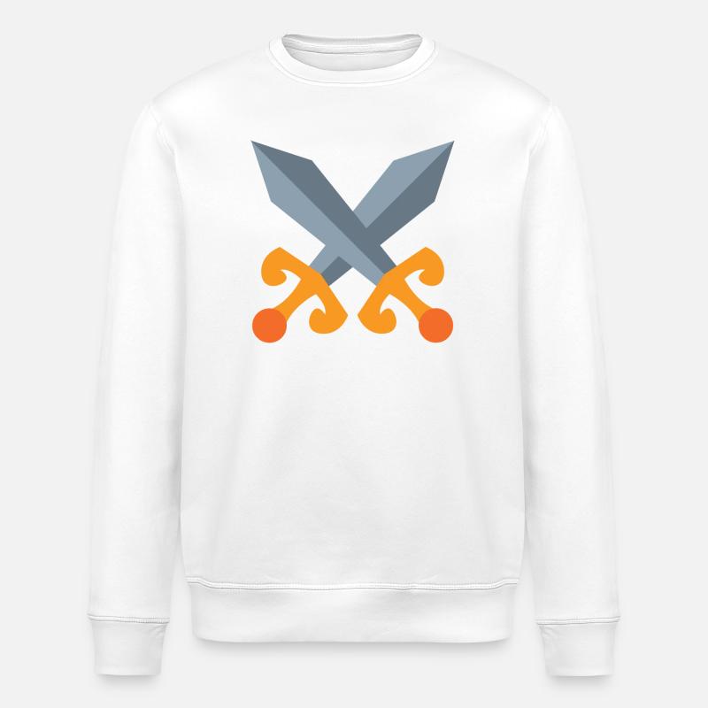 Schwert Kampf - Stanley/Stella Unisex Bio-Sweatshirt ROLLER - Weiß