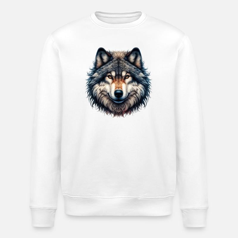 Wolf - Stanley/Stella Unisex Bio-Sweatshirt ROLLER - Weiß