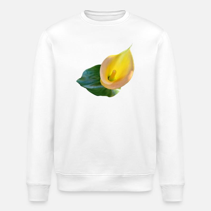 LYS CALLA JAUNE - Sweat bio ROLLER Stanley/Stella Unisexe - blanc