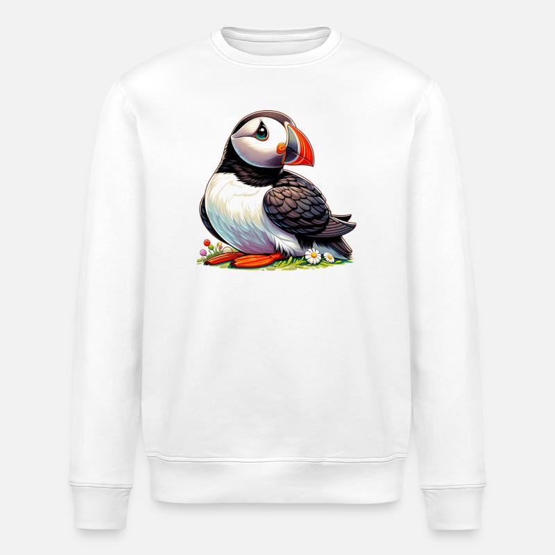 Macareux - Sweat bio ROLLER Stanley/Stella Unisexe - blanc