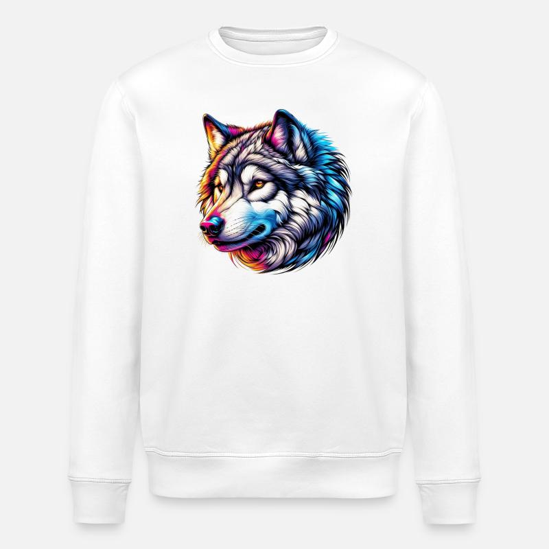 Wolf - Stanley/Stella Unisex Bio-Sweatshirt ROLLER - Weiß