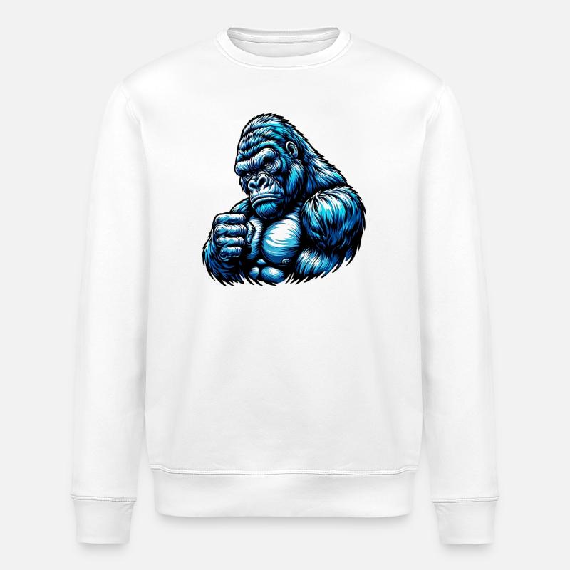 Gorille - Sweat bio ROLLER Stanley/Stella Unisexe - blanc