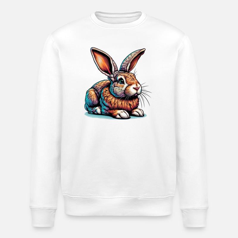 Rabbit - Stanley/Stella ROLLER Unisex Organic Sweatshirt - white