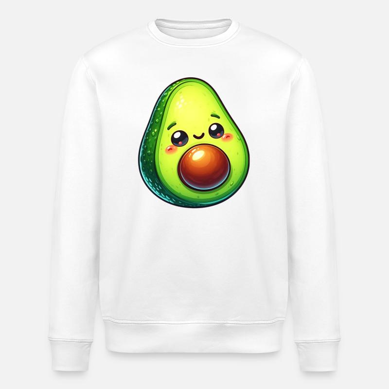 Avocado - Stanley/Stella ROLLER Unisex Organic Sweatshirt - white