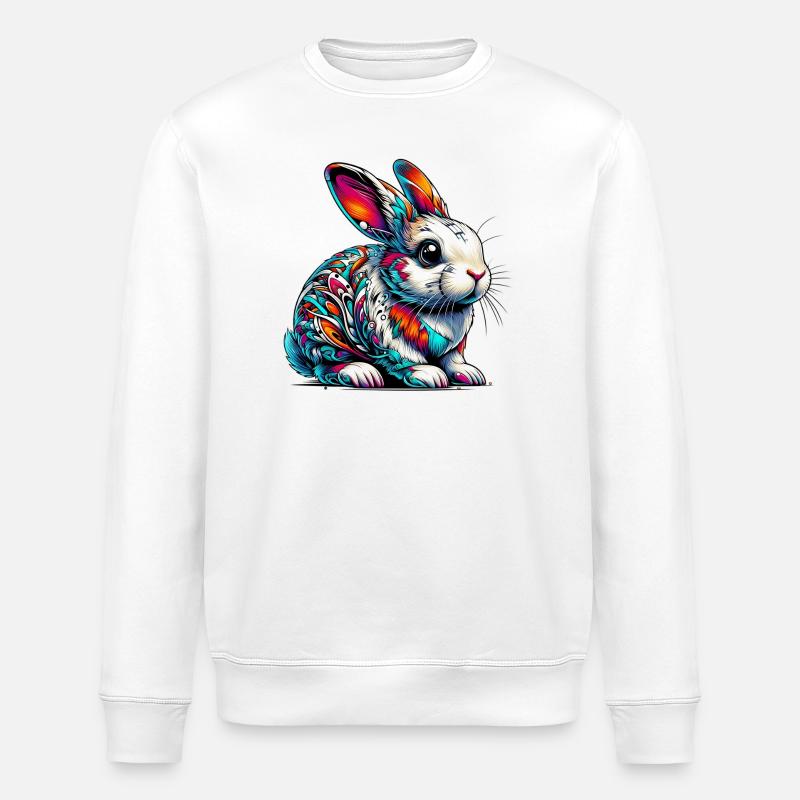 Rabbit - Stanley/Stella ROLLER Unisex Organic Sweatshirt - white
