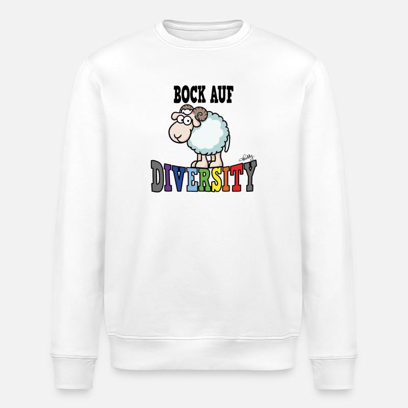 Desire for diversity - Stanley/Stella ROLLER Unisex Organic Sweatshirt - white