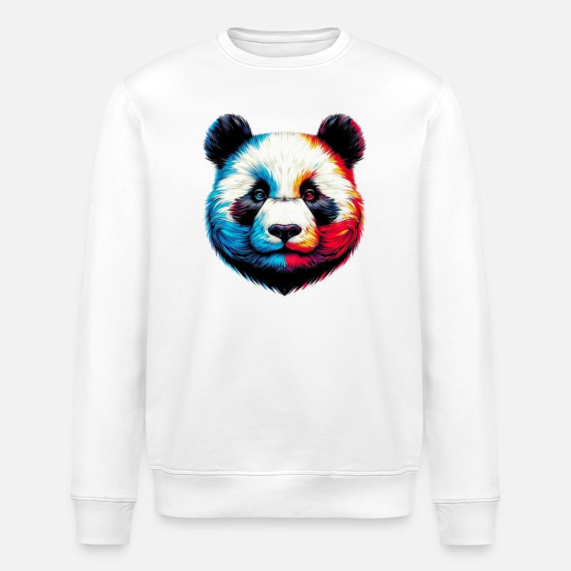 Panda - Stanley/Stella Unisex Bio-Sweatshirt ROLLER - Weiß