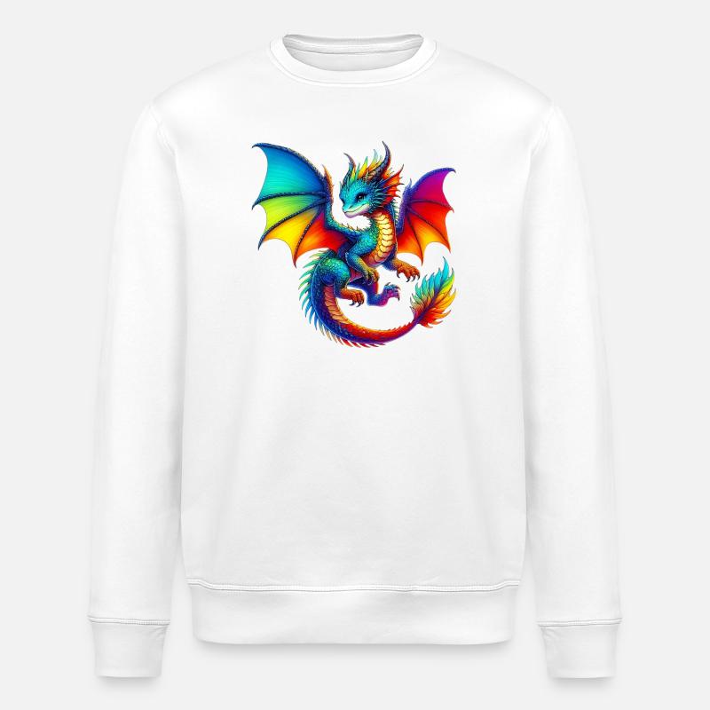 Drache - Stanley/Stella Unisex Bio-Sweatshirt ROLLER - Weiß