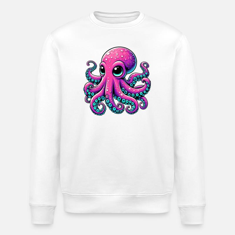 Krake - Stanley/Stella Unisex Bio-Sweatshirt ROLLER - Weiß