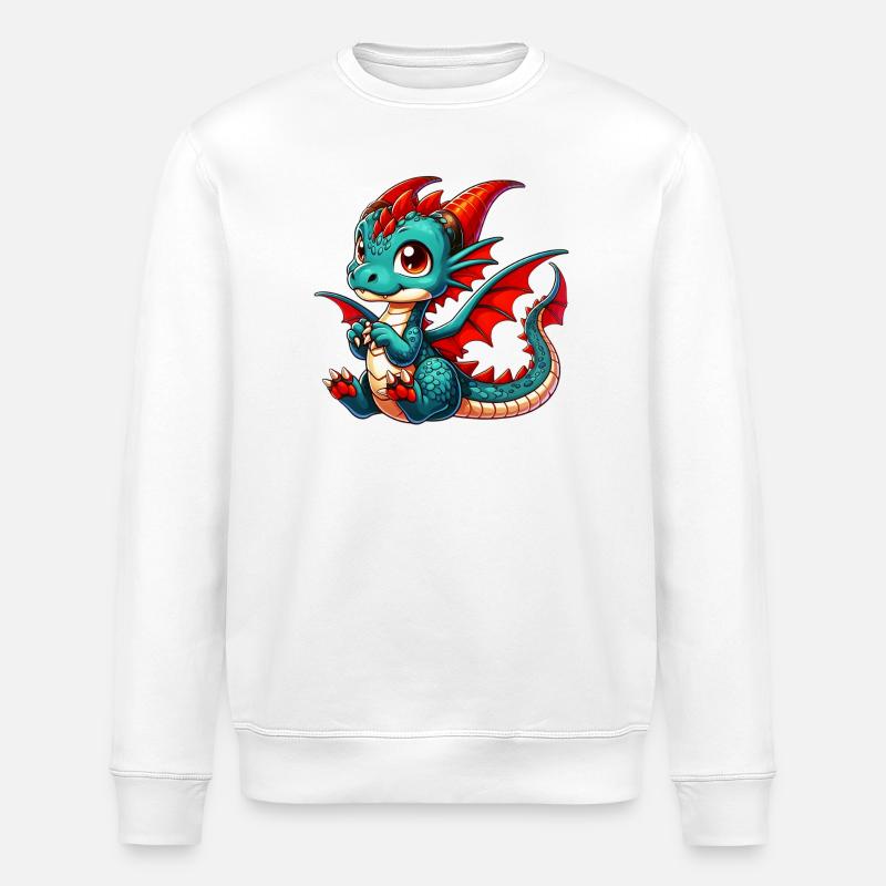 Dragon - Stanley/Stella ROLLER Unisex Organic Sweatshirt - white