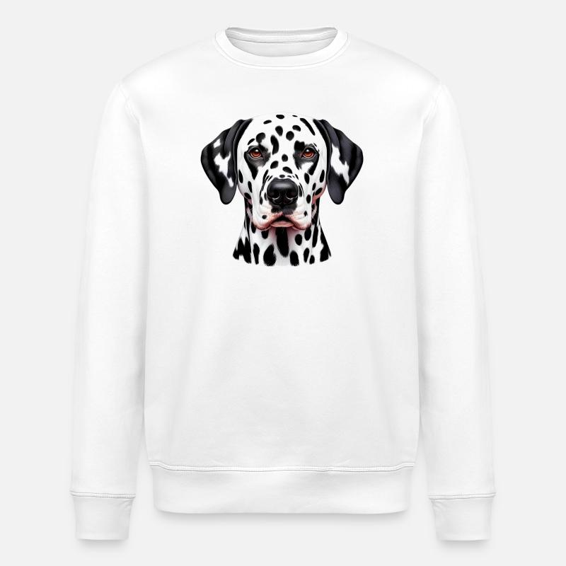 Dalmatiner Hund - Stanley/Stella Unisex Bio-Sweatshirt ROLLER - Weiß