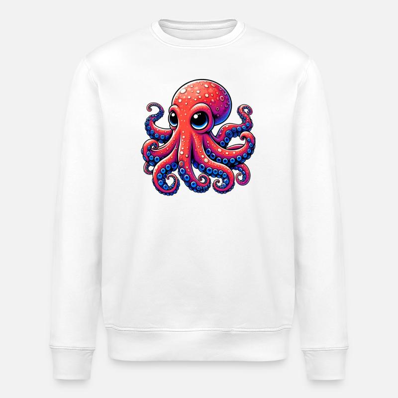 Krake - Stanley/Stella Unisex Bio-Sweatshirt ROLLER - Weiß