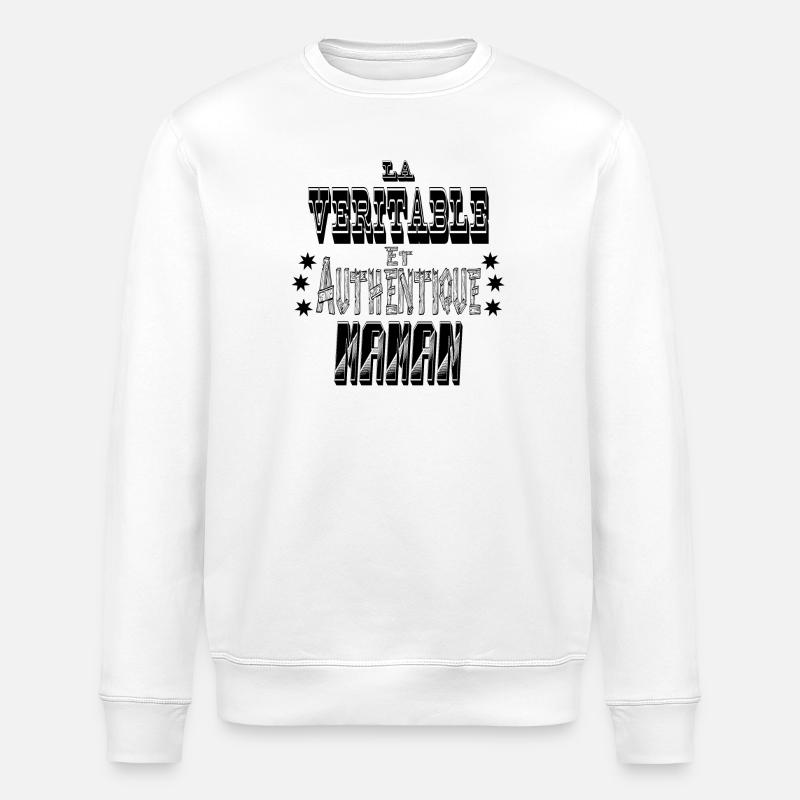La Véritable et Authentique Maman - Sweat bio ROLLER Stanley/Stella Unisexe - blanc