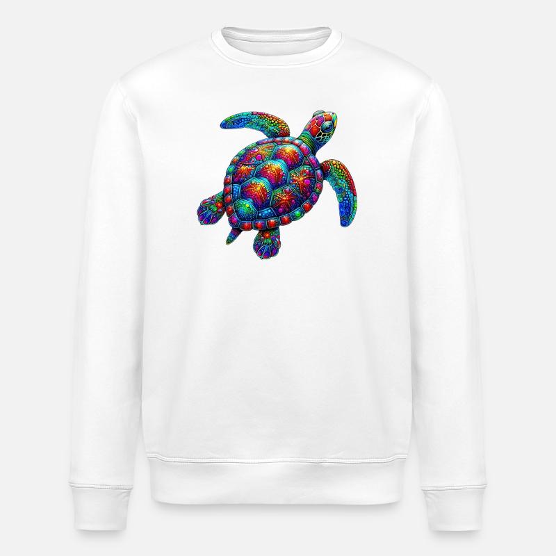 Turtle - Stanley/Stella ROLLER Unisex Organic Sweatshirt - white