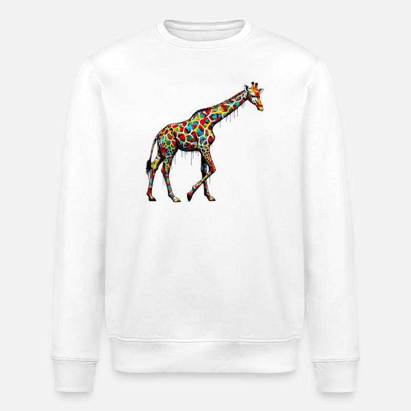 Girafe - Sweat bio ROLLER Stanley/Stella Unisexe - blanc