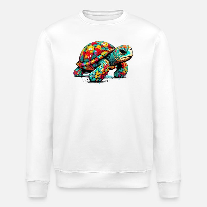 Schildkröte - Stanley/Stella Unisex Bio-Sweatshirt ROLLER - Weiß