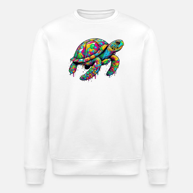Tortue - Sweat bio ROLLER Stanley/Stella Unisexe - blanc