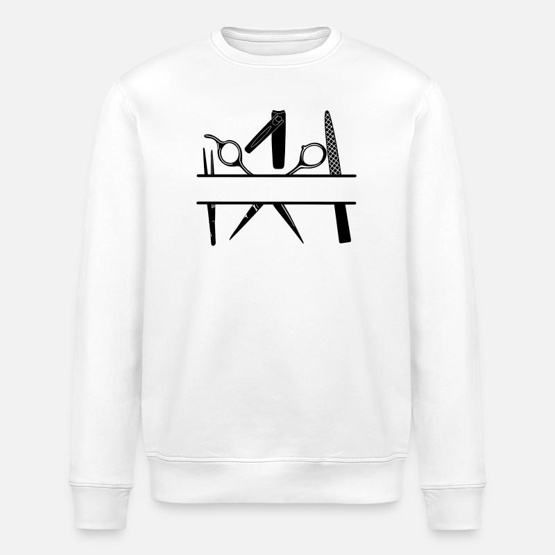 Pediküre-Attribut-Textbanner - Stanley/Stella Unisex Bio-Sweatshirt ROLLER - Weiß