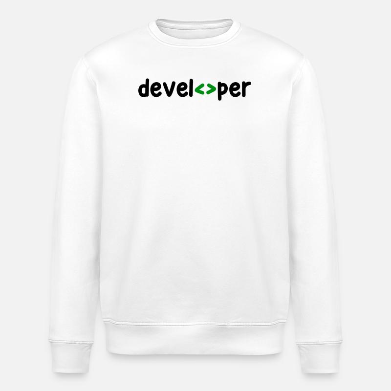 Developer Spruch Coden Softwareentwickler Nerd - Stanley/Stella Unisex Bio-Sweatshirt ROLLER - Weiß