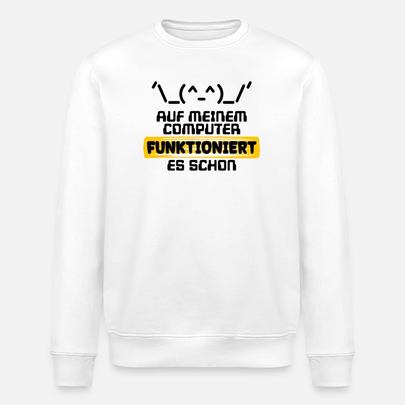 Erklæring om udviklererklæring Kode Scripting Programmør - Stanley/Stella økologisk unisex-sweatshirt ROLLER - hvid