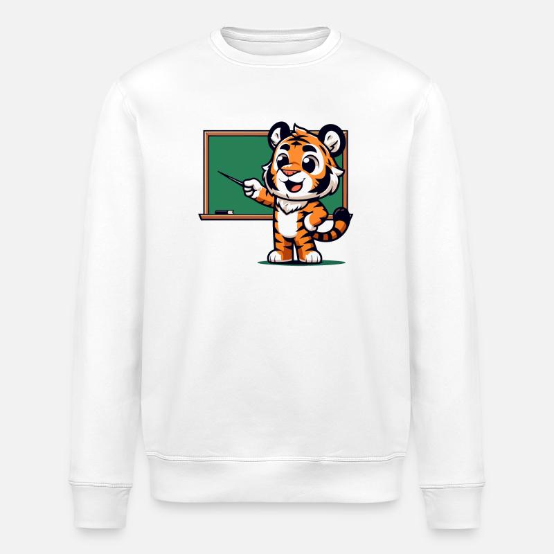 Classe du professeur Tiger - Sweat bio ROLLER Stanley/Stella Unisexe - blanc