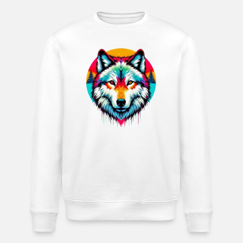 Loup - Sweat bio ROLLER Stanley/Stella Unisexe - blanc