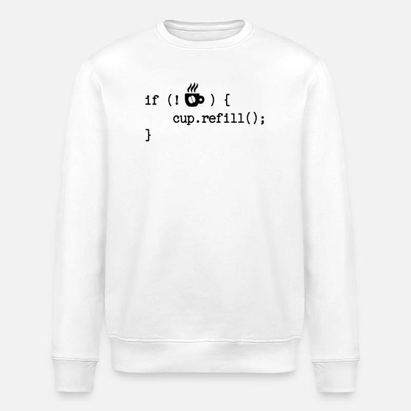 Développeur Programmeur Code Débogage Développeur Web - Sweat bio ROLLER Stanley/Stella Unisexe - blanc