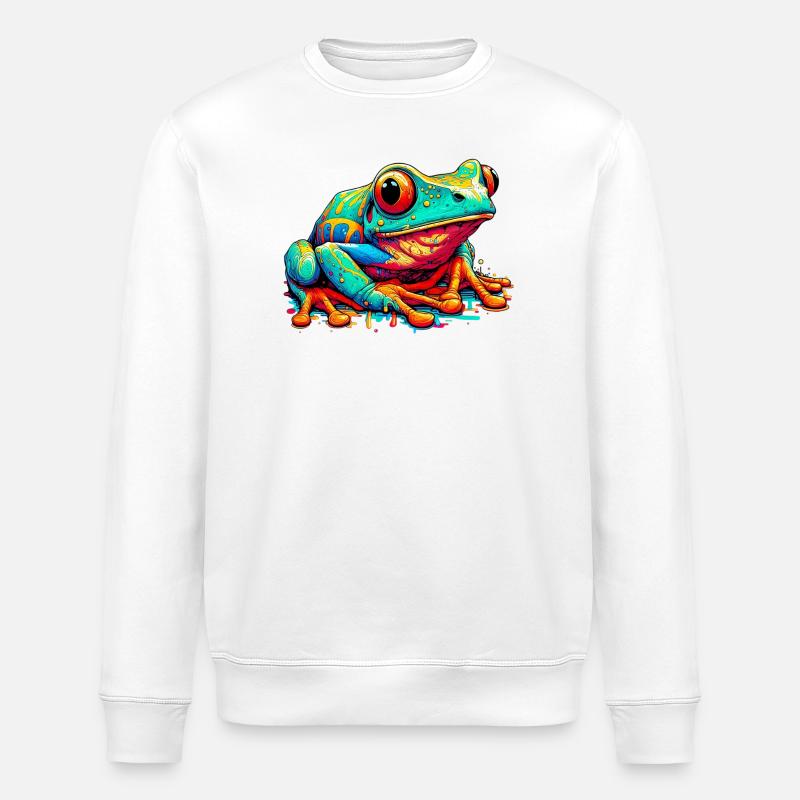 Grenouille - Sweat bio ROLLER Stanley/Stella Unisexe - blanc