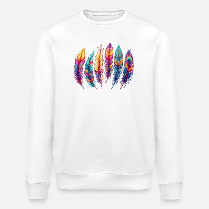 Feder Federstift Kugelschreiber - Stanley/Stella Unisex Bio-Sweatshirt ROLLER - Weiß