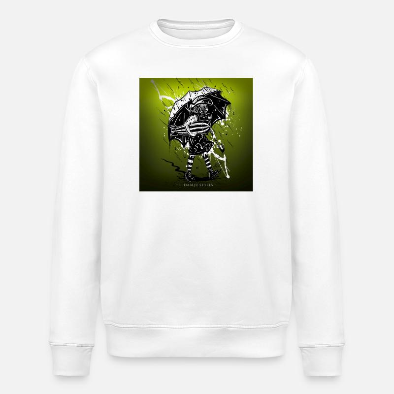 school's out for war - Stanley/Stella ROLLER Unisex Organic Sweatshirt - white
