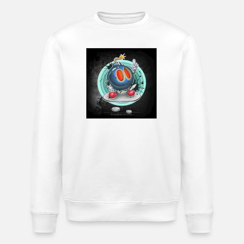 Da Bomb - Square - Stanley/Stella ROLLER Unisex Organic Sweatshirt - white