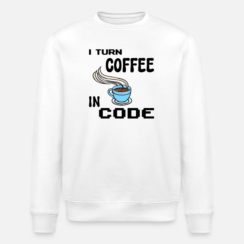 Programmeur de code Scripting Statement Développeur - Sweat bio ROLLER Stanley/Stella Unisexe - blanc