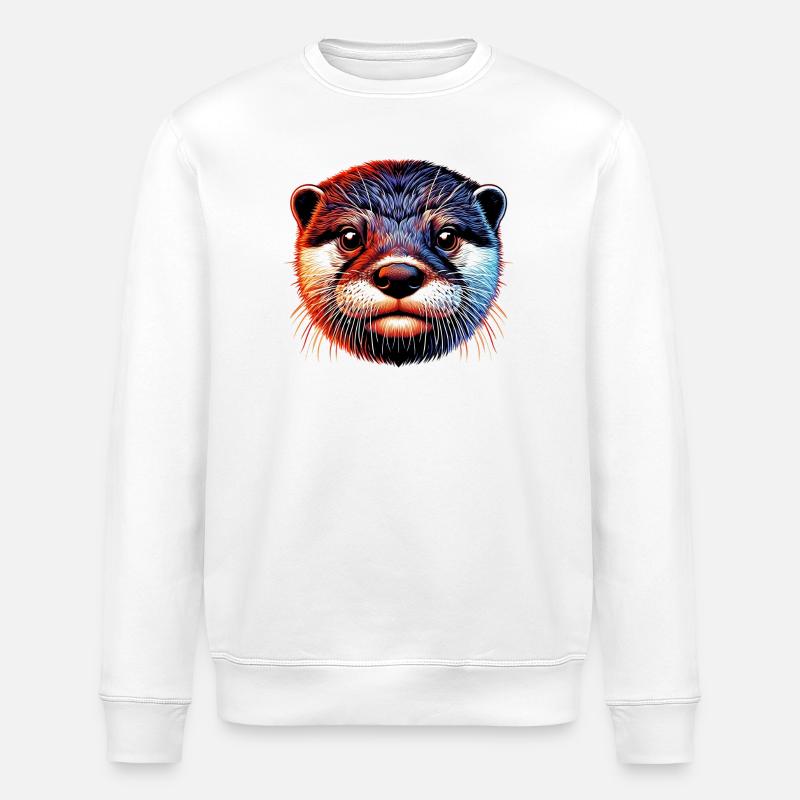 Loutre - Sweat bio ROLLER Stanley/Stella Unisexe - blanc