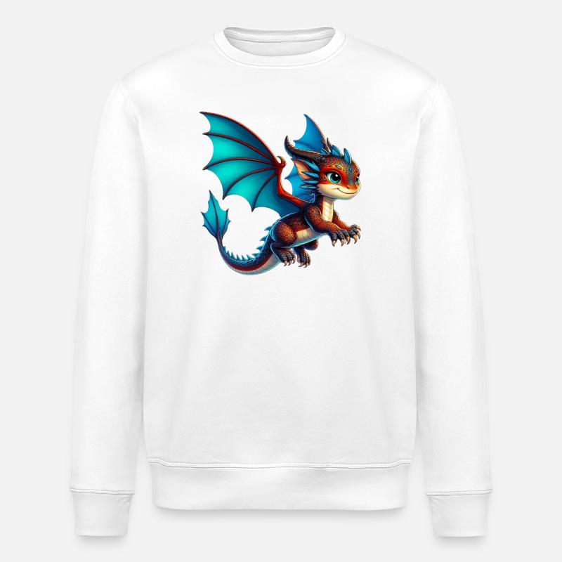 Dragon - Stanley/Stella ROLLER Unisex Organic Sweatshirt - white