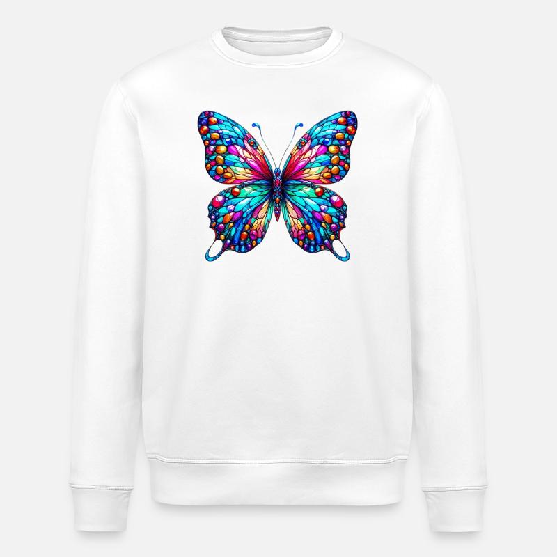 Papillon - Sweat bio ROLLER Stanley/Stella Unisexe - blanc