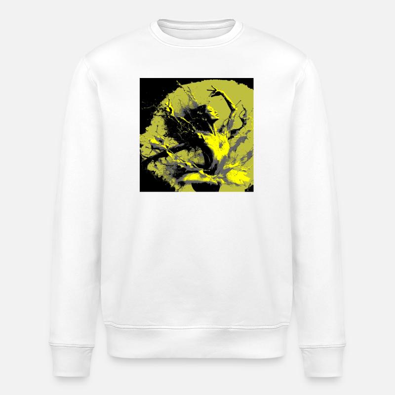 Neoexpressionistischer Tanz voller Farben - Stanley/Stella Unisex Bio-Sweatshirt ROLLER - Weiß
