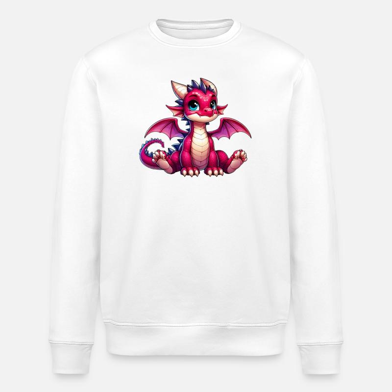 Dragon - Stanley/Stella ROLLER Unisex Organic Sweatshirt - white